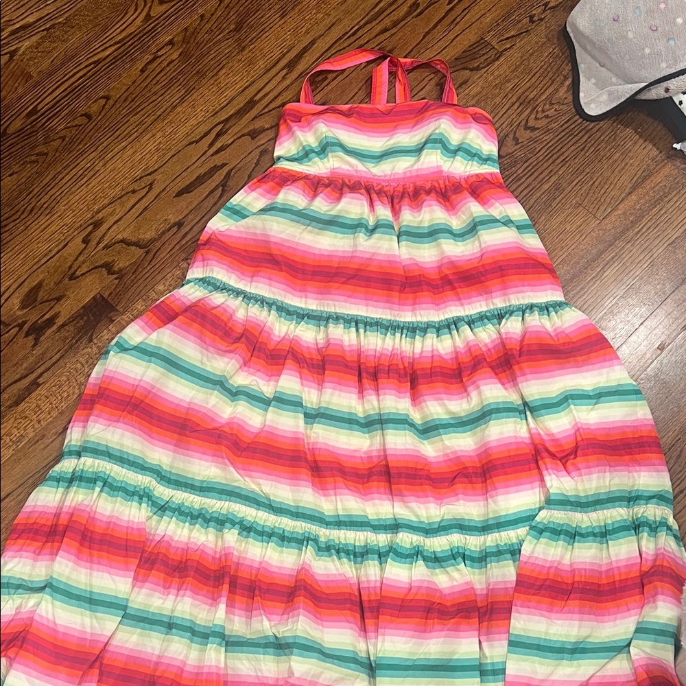 J. Crew striped taffeta maxi dress